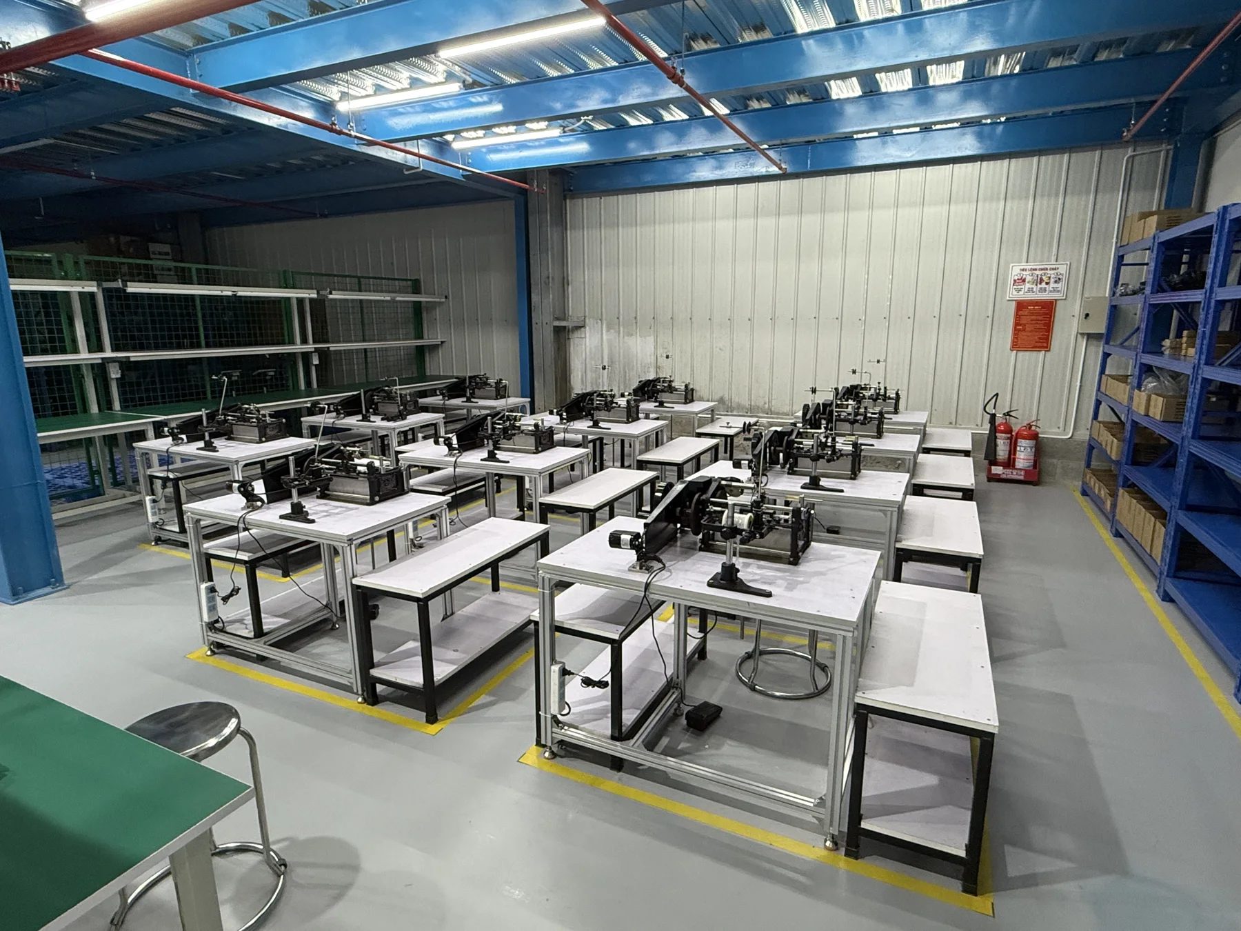 Dedicated heating-component workstations at Astra Vietnam